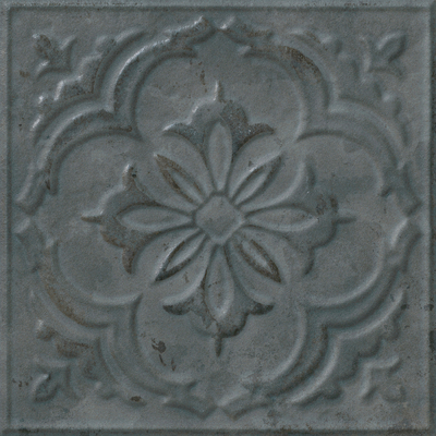 Black embossed tiles