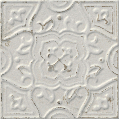 White embossed tile