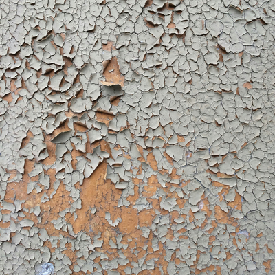 Wall skin shedding and old texture