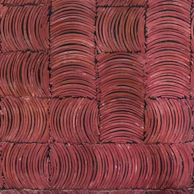 Red earthen tile parquet