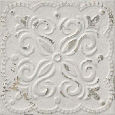 White embossed tile