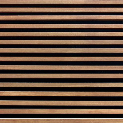 Log-colored wood grille