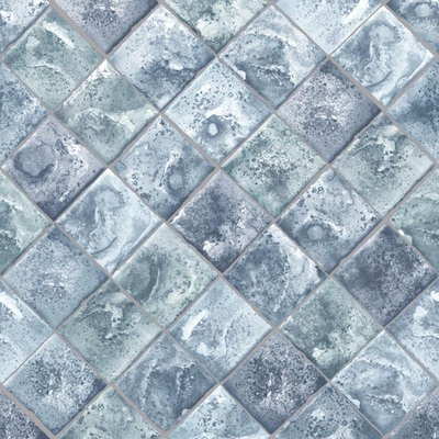 Blue Stone Pattern Small Square Brick Plaid Brick