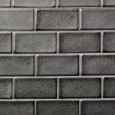 Black Stone Pattern Long Brick Strip Brick