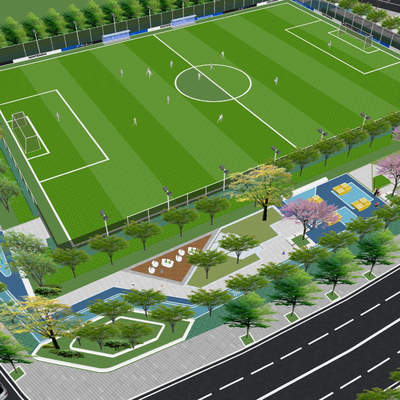 Modern Sports Park Landscape