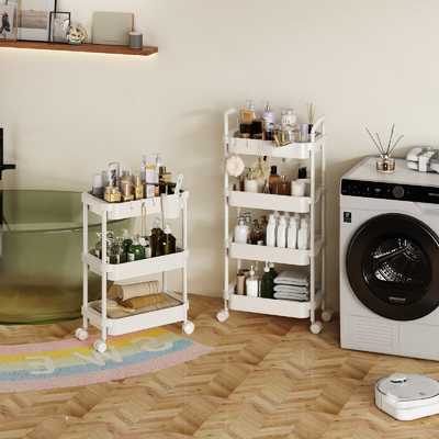 Modern Bathroom Washing and Protecting Mobile Shelf Storage Rack