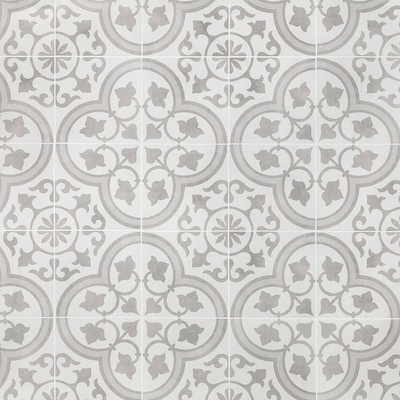 gray floral tile