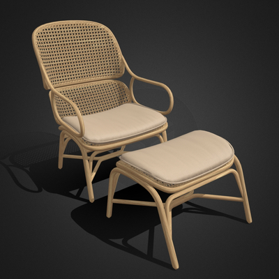 Modern Lounge Chair Bamboo Recliner