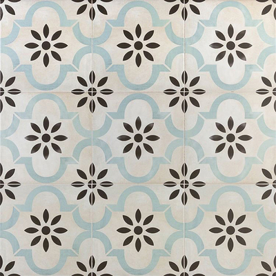 gray modern minimalist floral tile