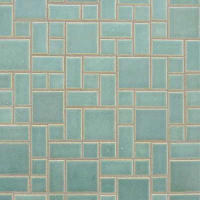 Green stone mosaic kitchen tile