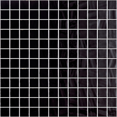 black mosaic tile