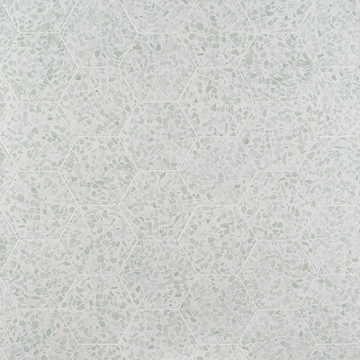 Grey terrazzo hexagonal brick