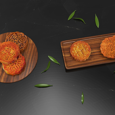 Mid-Autumn Festival moon cake five kernel moon cake egg yolk moon cake bean paste moon cake