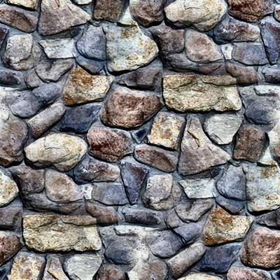 Cultural stone inlaid stone wall