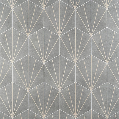 Gray ray hexagonal tile mosaic floor tile