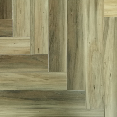 Grey fishbone parquet wood floor