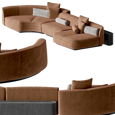 Minotti Curved Sofa Multiplayer Sofa