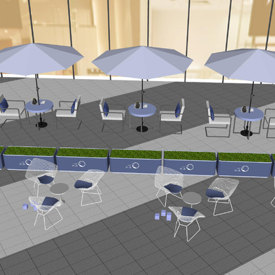 Modern Outdoor Table and Chair Sun Umbrella Stool
