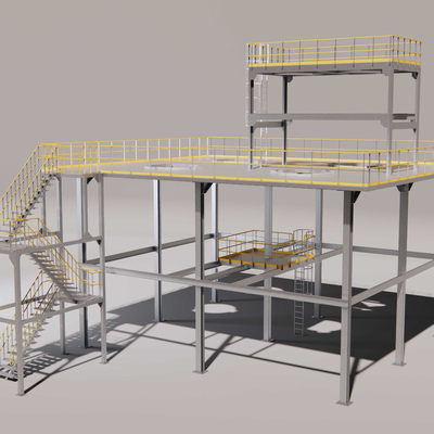 Steel frame working platform