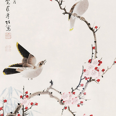 Chinese Decorative Hanging Painting Flower and Bird Painting