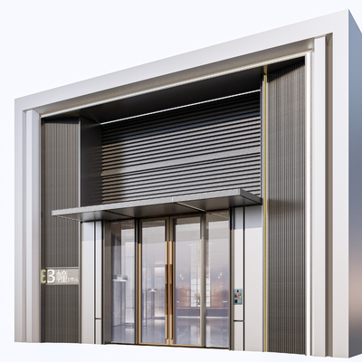 Unit Entrance Gate Residential Building Entrance Door