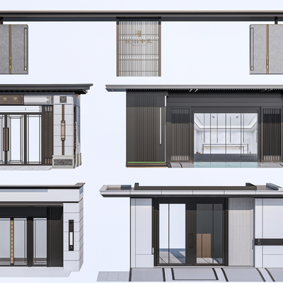 Modern residential unit door residential door head