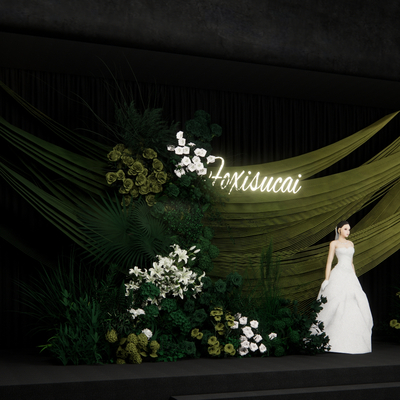 dark green wedding