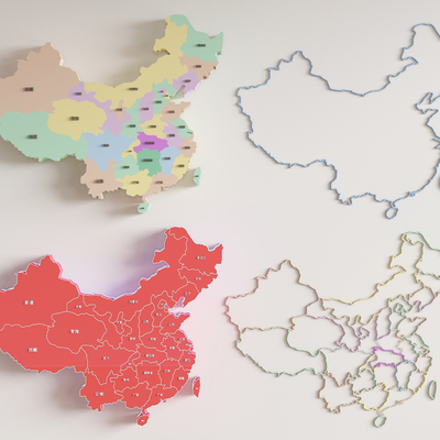 China map wall decoration pendant