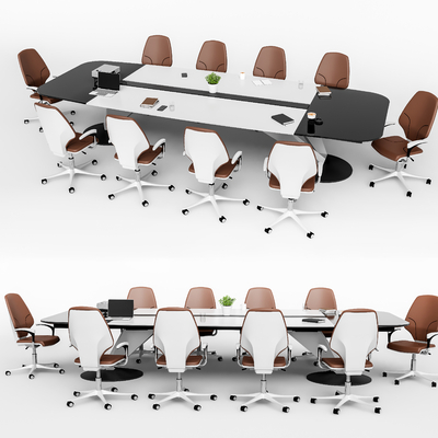 Modern Conference Table and Chair