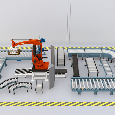 Conveyor belt production line logistics robot