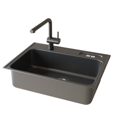 Kitchen dish basin sink single tank