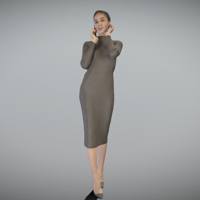 Elegant lady phone woman standing lady