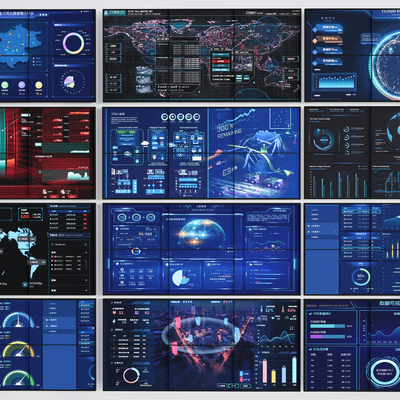 Data large screen monitoring large screen technology electronic screen display