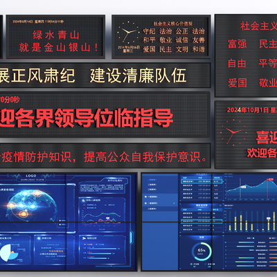 LED screen data large screen monitoring large screen electronic screen display