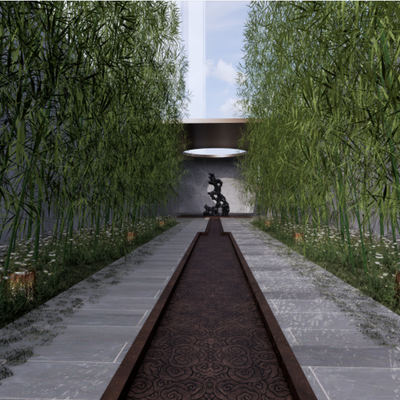 Neo-Chinese Style Bamboo Forest Landscape Trail