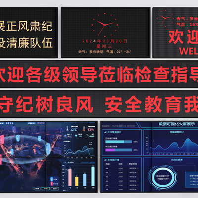 LED screen data large screen monitoring large screen electronic screen display