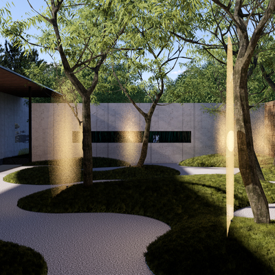 Modern Demonstration Area Landscape Atrium Landscape