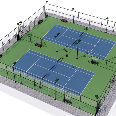 Outdoor tennis court