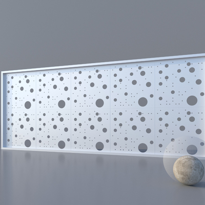 Gradient perforated plate hollow background plate