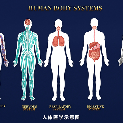 Medical Structure of Human Organs, Skeletal Blood Vessel, Heart, Liver and Lung