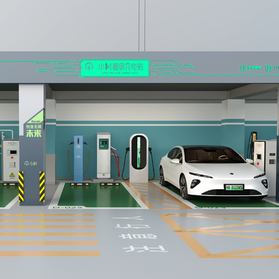 Charging station underground garage charging pile parking space