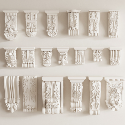 Gypsum components carved for Roman stigma