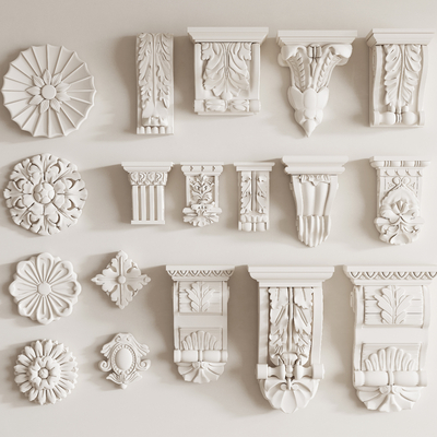 Gypsum components carved for Roman stigma