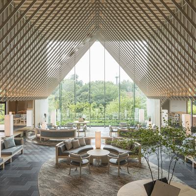 New Chinese Hotel Lobby Reception Area