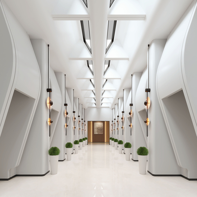 Modern Hotel Away Corridor