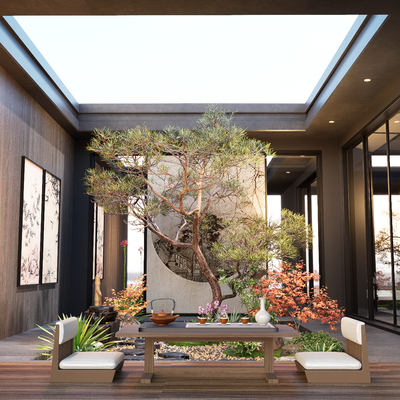 Japanese Zen Patio Courtyard