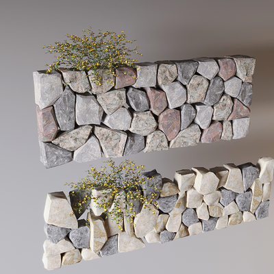 Modern landscape wall Enclosure stone wall