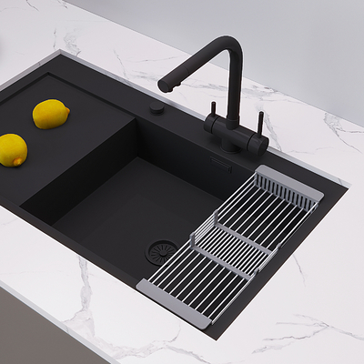 Embedded sink double sink dish washing basin draining basket