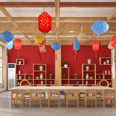 Chinese kindergarten pottery room