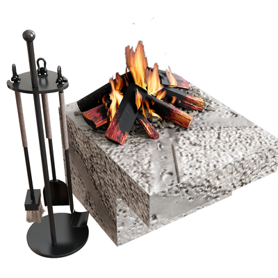 modern fireplace stove firewood